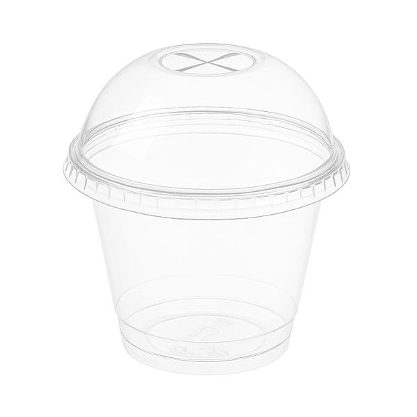 VASO PET 9 OZ C/T DOMO CON PERF CRUZ